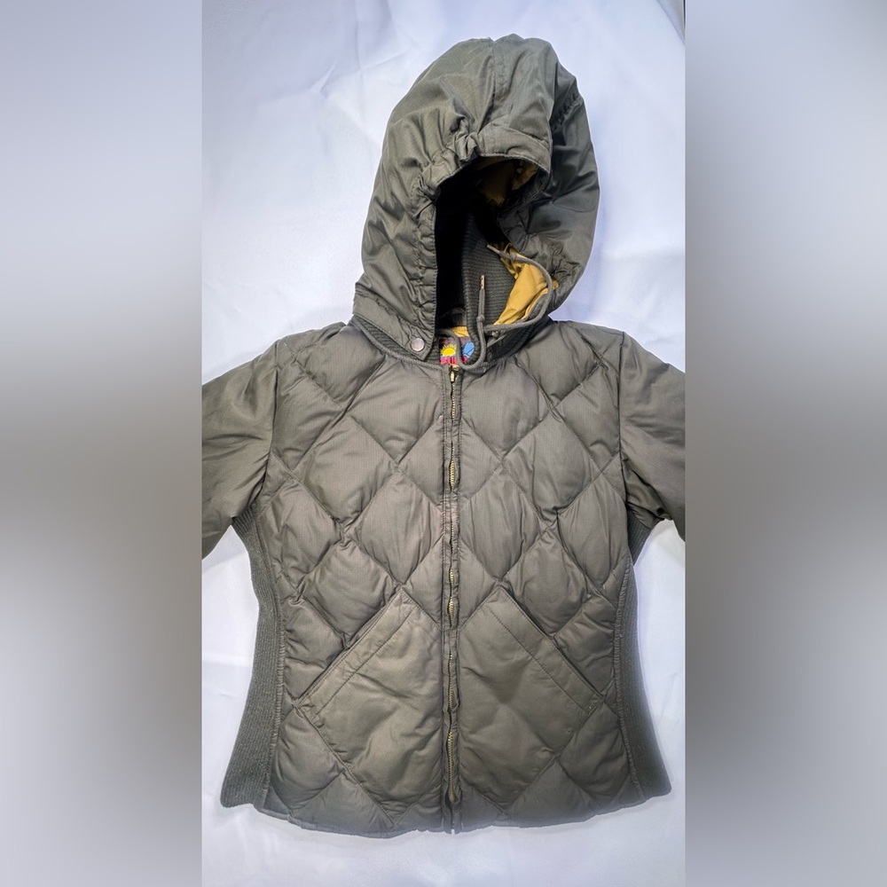 Eddie Bauer EB550 Premium Goose Down Puffer Jacket - Olive Green - Women’s M - Picture 3 of 10